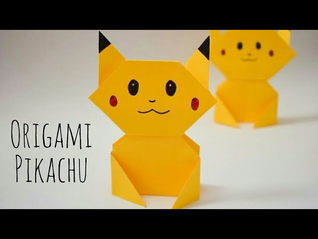 Easy Origami Pikachu Tutorial | DIY Pokemon Crafts for Kids| Fun Paper ...