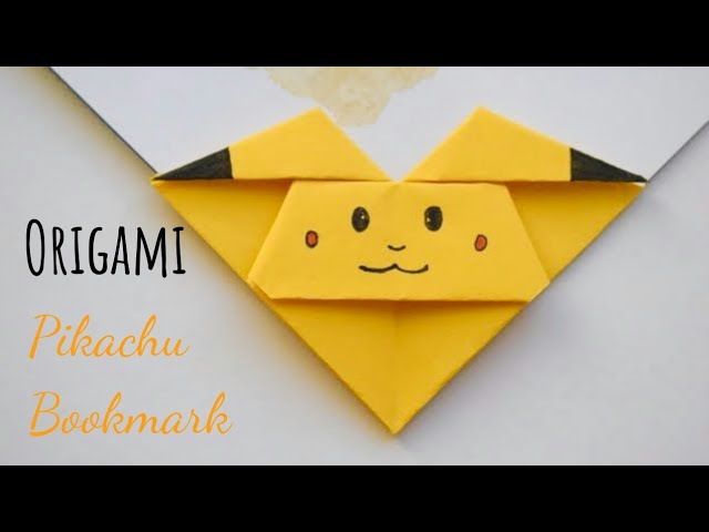 Origami Pikachu Bookmark | DIY Bookmark Ideas |Easy Corner Bookmark ...