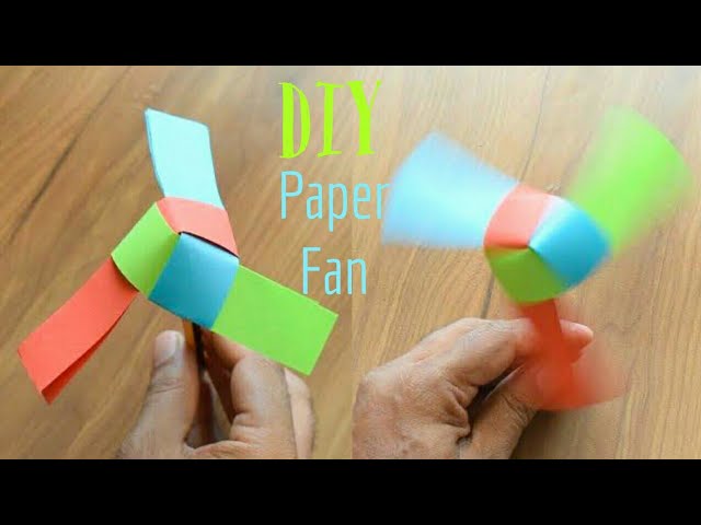 How to make a Simple Rotating Paper Fan | DIY Paper Fan | Easy Rotating